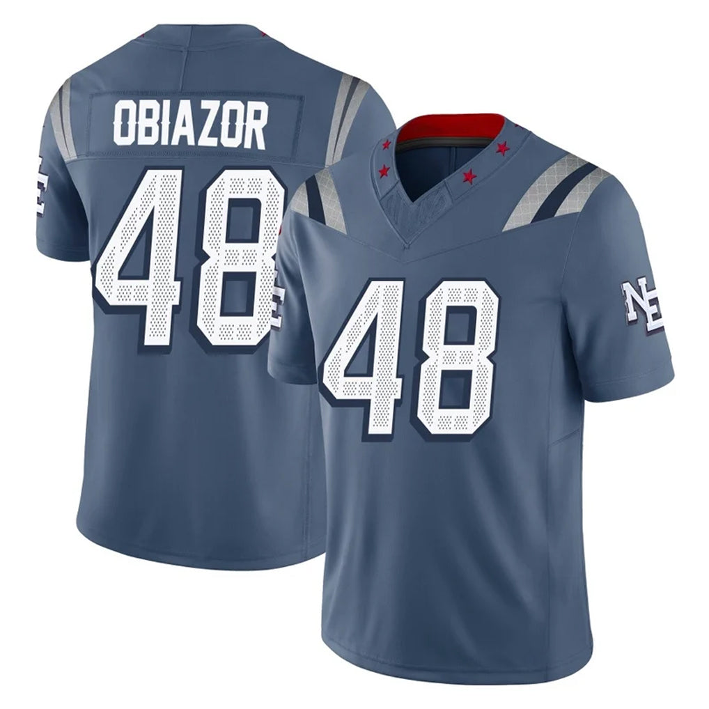 Fenge NE.Patriots #48 Namdi Obiazor Player Blue Limited Rivalries Collection Home Game Stitched Jerseys