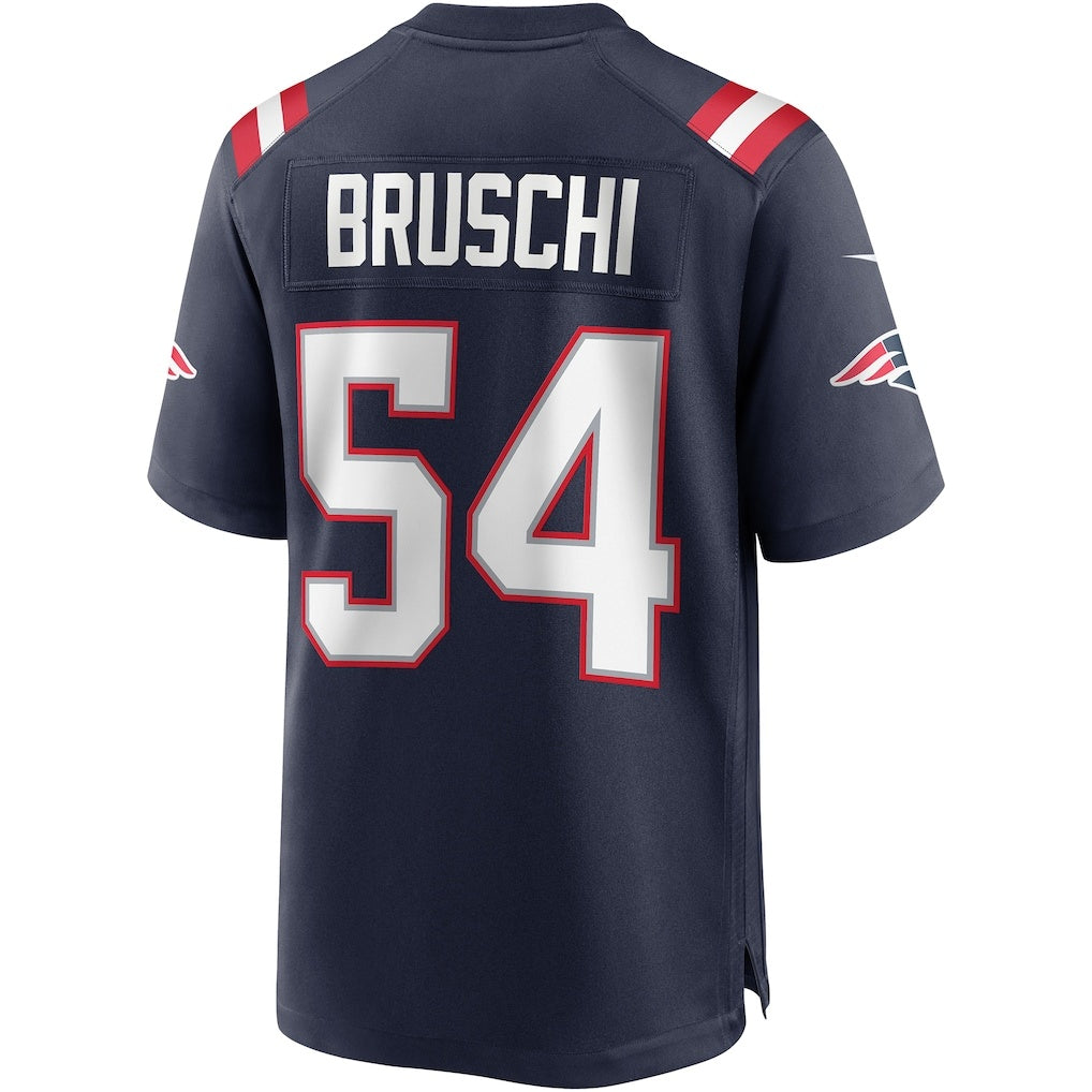 Fenge NE.Patriots #54 Tedy Bruschi Navy Game Retired Player Stitched Jerseys