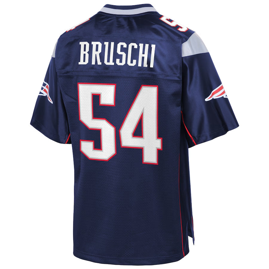 Fenge NE.Patriots #54 Tedy Bruschi Player Navy Pro Line Retired Stitched Jerseys