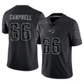 Fenge NE.Patriots #66 Will Campbell Player Black Reflective Limited Stitched Jerseys