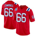 Fenge NE.Patriots #66 Will Campbell Player Red Home Game Stitched Jerseys