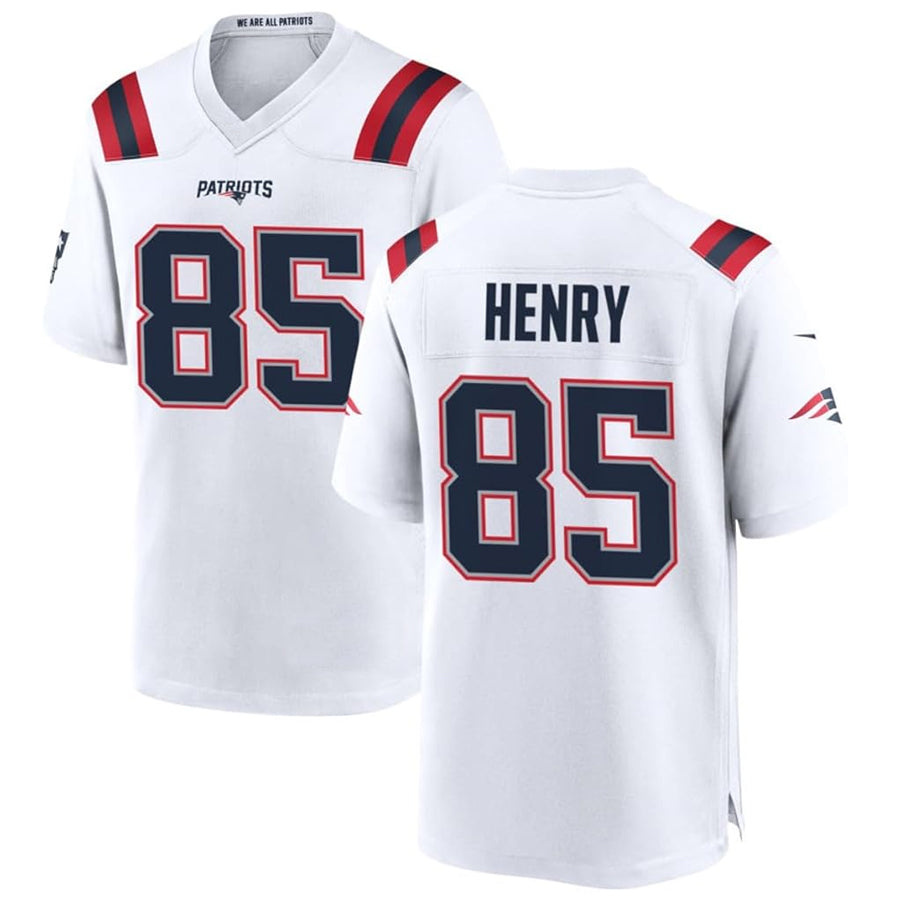 Fenge NE.Patriots #85 Hunter Henry Player White Home Game Stitched Jerseys