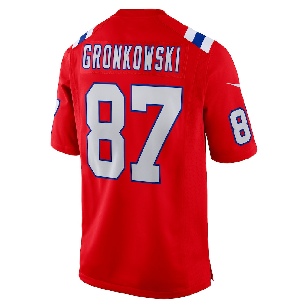 Fenge NE.Patriots #87 Rob Gronkowski Red Alternate Retired Player Game Stitched Jerseys