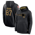 Fenge NE.Patriots #87 Romeo Doubs Player Black Salute to Service Hoodies Limited Game Stitched Jerseys