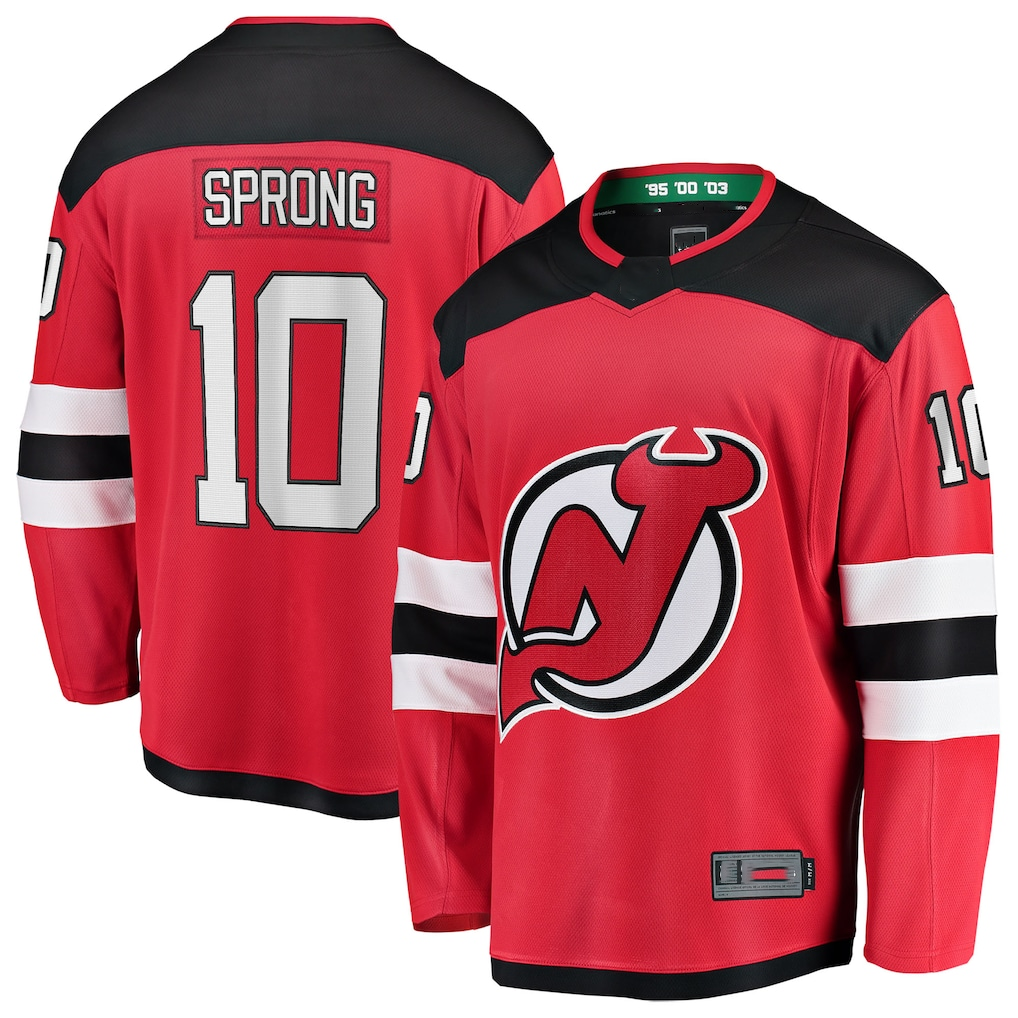 Fenge N.Jersey Devils #10 Daniel Sprong Red Home Breakaway Jerseys