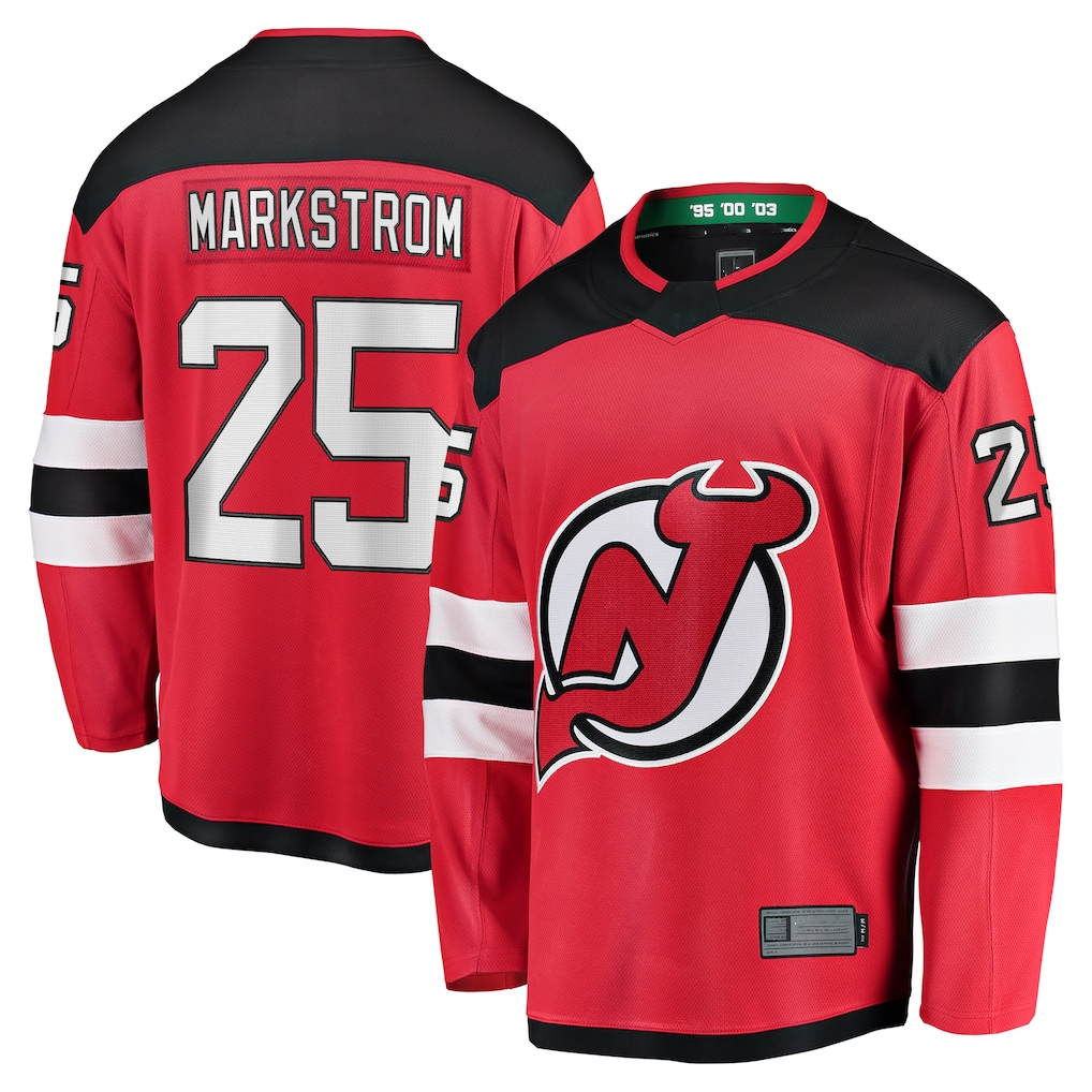 Fenge N.Jersey Devils #25 Jacob Markstrom Red Home Premier Breakaway Player Jerseys