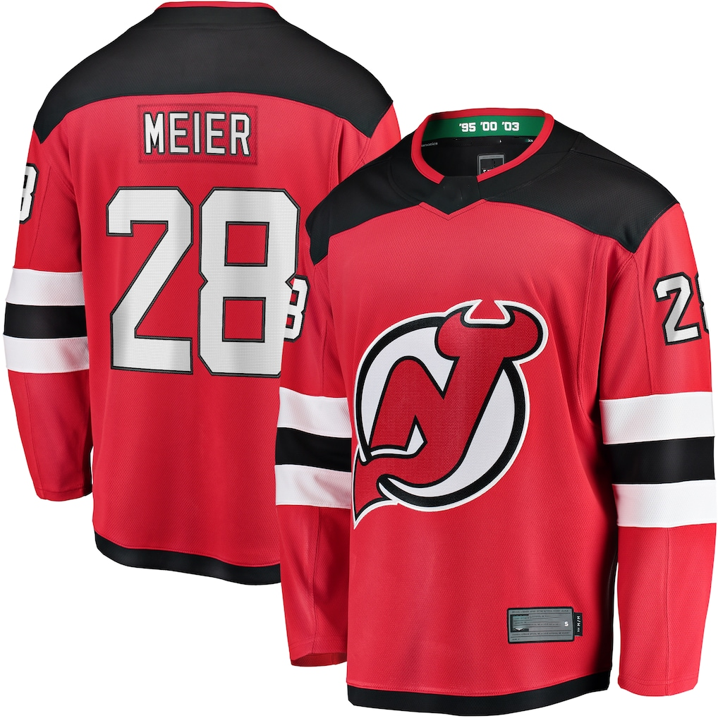 Fenge N.Jersey Devils #28 Timo Meier Red Home Breakaway Jerseys