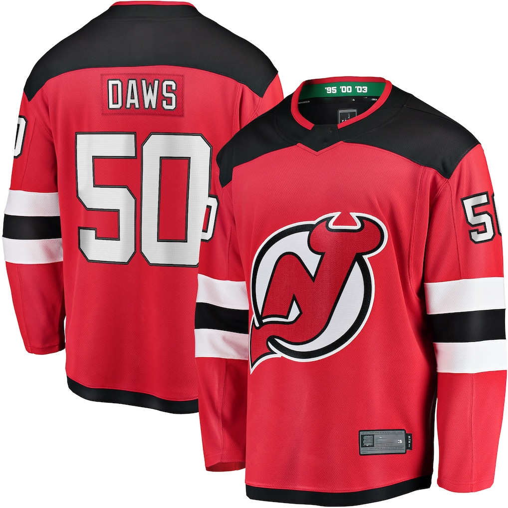 Fenge N.Jersey Devils #50 Nico Daws Red Home Breakaway Player Jerseys
