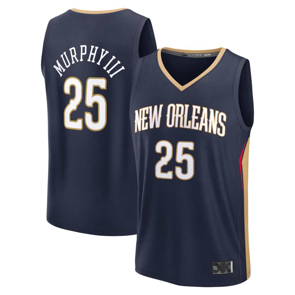 Fenge NO.Pelicans #25 Trey Murphy III Navy Fast Break Replica Stitched Jerseys- Icon Edition
