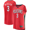 Fenge NO.Pelicans #3 C.J. McCollum Red Fast Break Replica Player Stitched Jerseys- Statement Edition