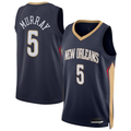 Fenge NO.Pelicans #5 Dejounte Murray Navy 2024 Offseason Addition Swingman Stitched Jerseys
