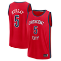 Fenge NO.Pelicans #5 Dejounte Murray Red Fast Break Replica Player Stitched Jerseys- Statement Edition