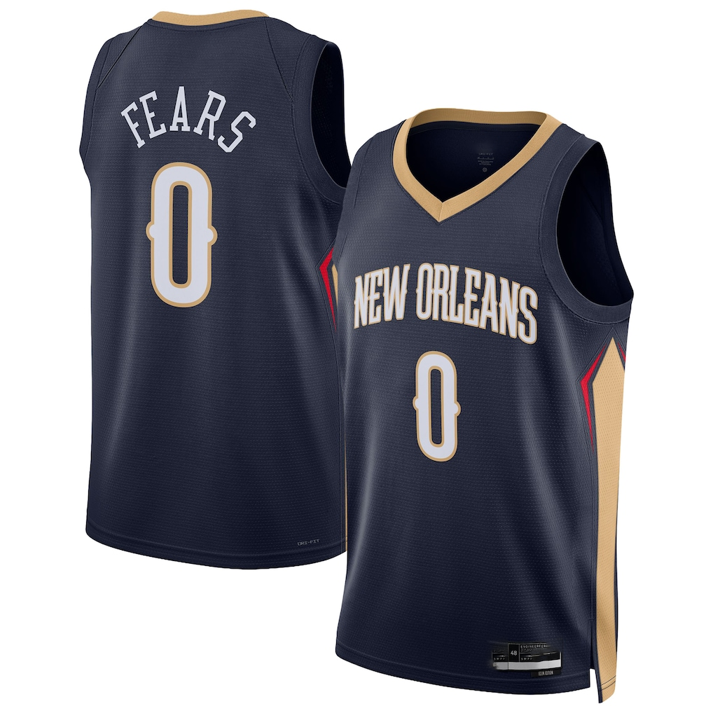 Fenge NO.Pelicans #0 Jeremiah Fears Navy Swingman Stitched Jerseys- Icon Edition