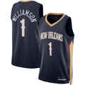 Fenge NO.Pelicans #1 Zion Williamson Navy Swingman Stitched Jerseys- Icon Edition