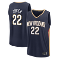 Fenge NO.Pelicans #22 Derik Queen Navy Fast Break Replica Stitched Jerseys- Icon Edition
