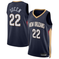 Fenge NO.Pelicans #22 Derik Queen Navy Swingman Stitched Jerseys- Icon Edition