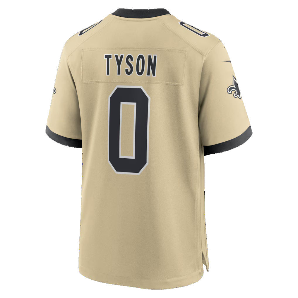 Fenge NO.Saints #0 Jordyn Tyson Gold 2026 Draft First Round Pick No. 8 Alternate Game Stitched Jerseys