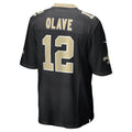 Fenge NO.Saints #12 Chris Olave Player Black Home Game Stitched Jerseys