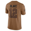 Fenge NO.Saints #12 Chris Olave Player Brown Salute To Service Limited Stitched Jerseys