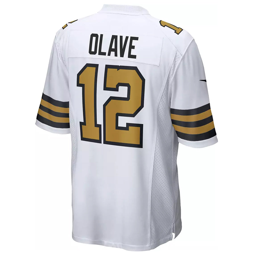 Fenge NO.Saints #12 Chris Olave Player White Alternate Game Stitched Jerseys
