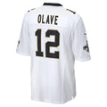 Fenge NO.Saints #12 Chris Olave Player White Home Game Stitched Jerseys