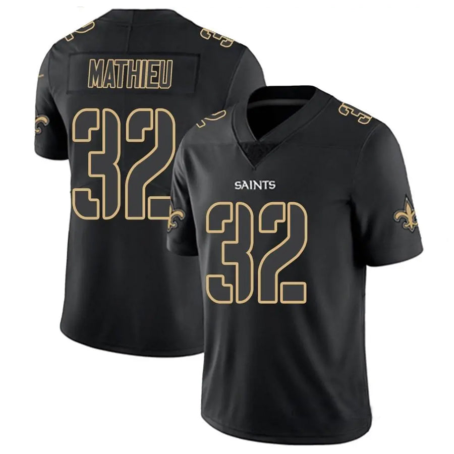 Fenge NO.Saints #32 Tyrann Mathieu Player Limited Black Impact Stitched Jerseys
