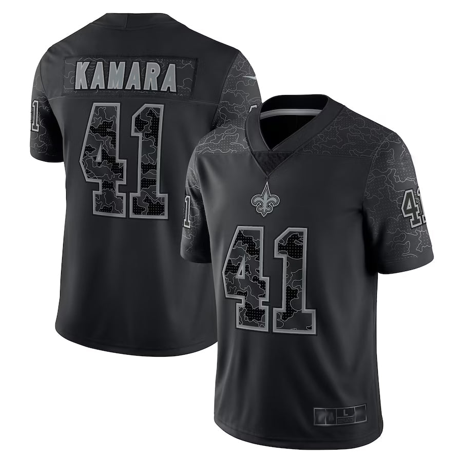 Fenge NO.Saints #41 Alvin Kamara Player Black RFLCTV Limited Stitched Jerseys