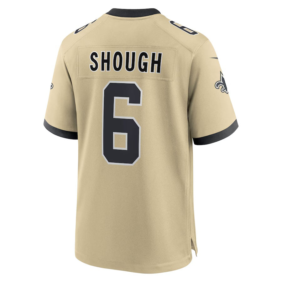 Fenge NO.Saints #6 Tyler Shough Gold Alternate Game Player Stitched Jerseys