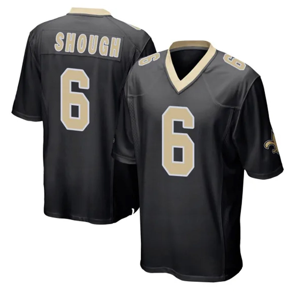 Fenge NO.Saints #6 Tyler Shough Player Black Home Game Stitched Jerseys