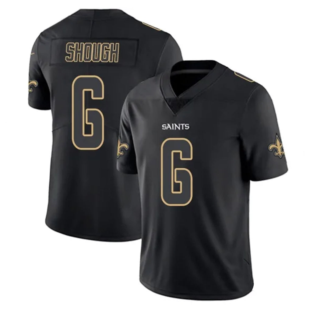 Fenge NO.Saints #6 Tyler Shough Player Black Impact Limited Home Game Stitched Jerseys