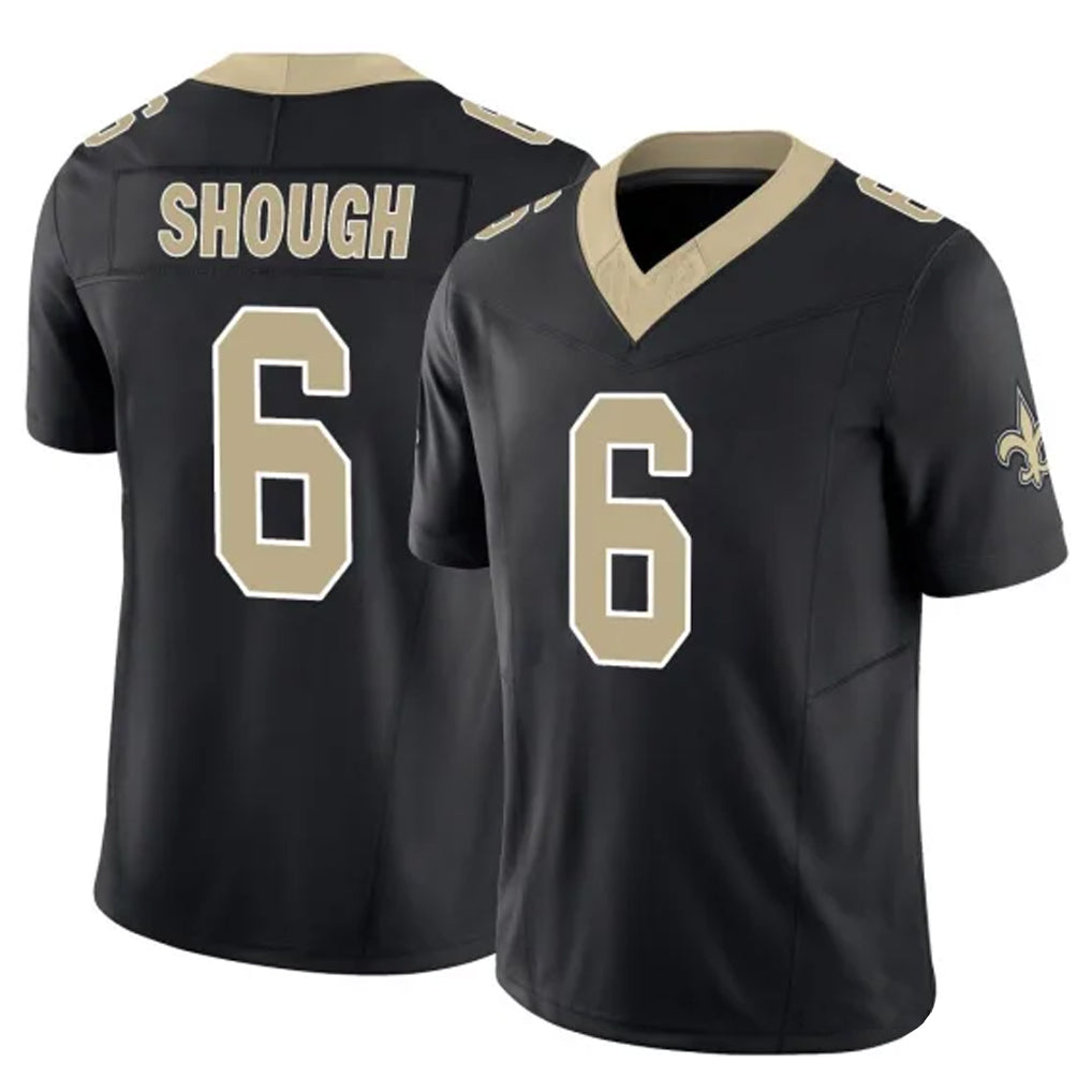 Fenge NO.Saints #6 Tyler Shough Player Black Limited Vapor F.U.S.E. Home Game Stitched Jerseys