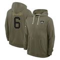 Fenge NO.Saints #6 Tyler Shough Player Olive Salute to Service Pullover Hoodies Limited Stitched Jerseys