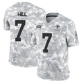 Fenge NO.Saints #7 Taysom Hill Player Arctic Camo Salute to Service Limited Stitched Jerseys