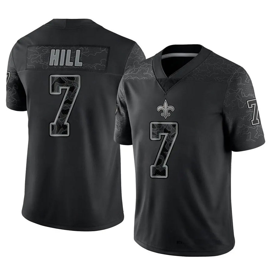 Fenge NO.Saints #7 Taysom Hill Player Black RFLCTV Limited Stitched Jerseys