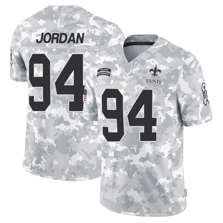 Fenge NO.Saints #94 Cameron Jordan Player Arctic Camo Salute to Service Limited Stitched Jerseys