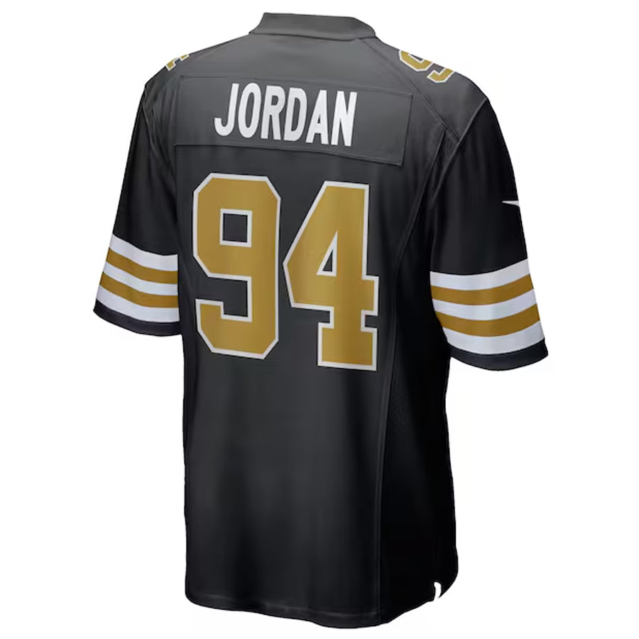 Fenge NO.Saints #94 Cameron Jordan Player Black Alternate Game Stitched Jerseys