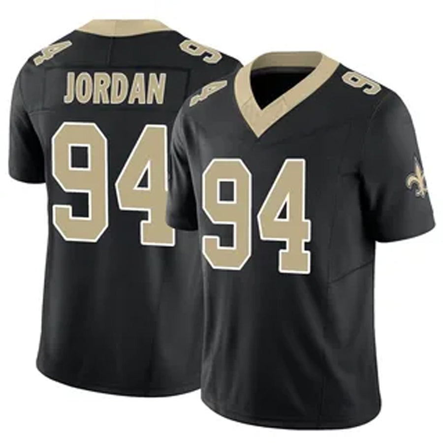 Fenge NO.Saints #94 Cameron Jordan Player Black Vapor F.U.S.E. Limited Stitched Jerseys