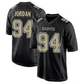 Fenge NO.Saints #94 Cameron Jordan Player Carbon Black Fashion Game Stitched Jerseys