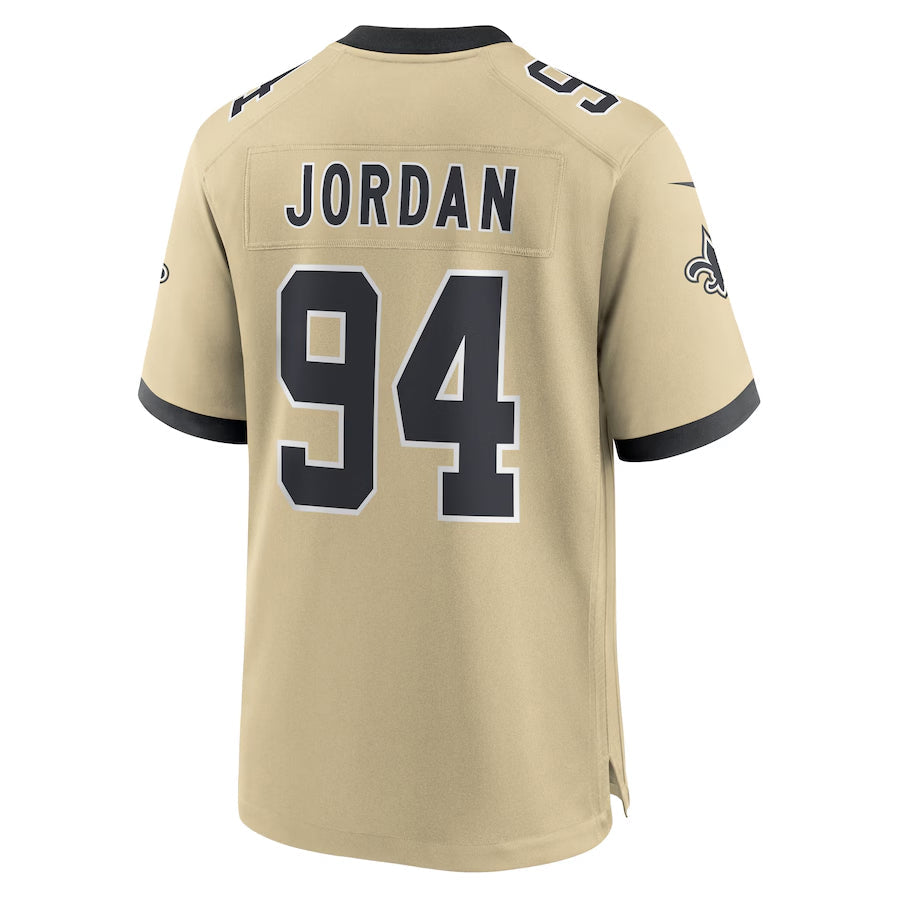 Fenge NO.Saints #94 Cameron Jordan Player Gold Alternate Game Stitched Jerseys
