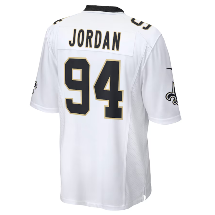 Fenge NO.Saints #94 Cameron Jordan White Game Stitched American Stitched Jerseys