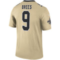 Fenge NO.Saints #9 Drew Brees Gold Inverted Legend Stitched Jerseys