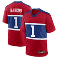 Fenge NY.Giants Century #1 Malik Nabers Player Red Alternate Game Stitched Jerseys