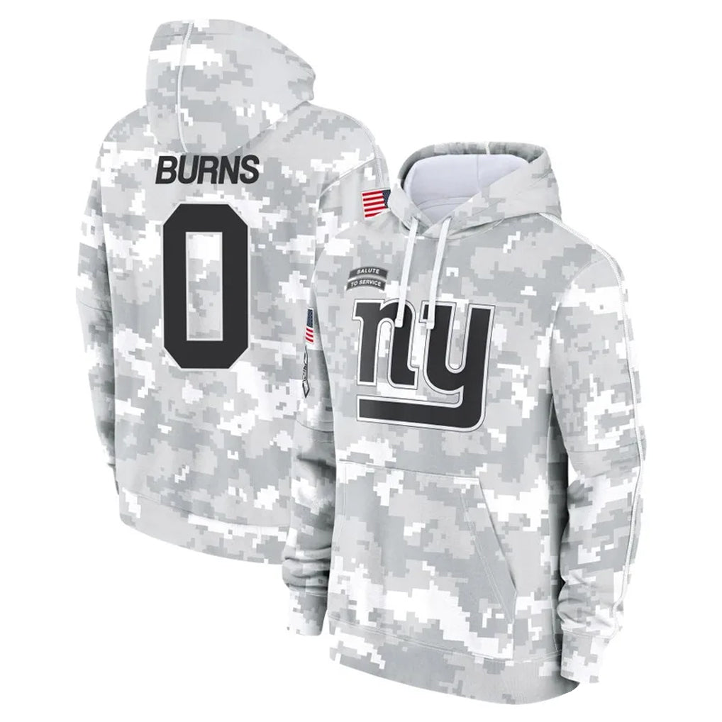 Fenge NY.Giants #0 Brian Burns Player Arctic Camo Salute to Service Hoodies Stitched Jerseys