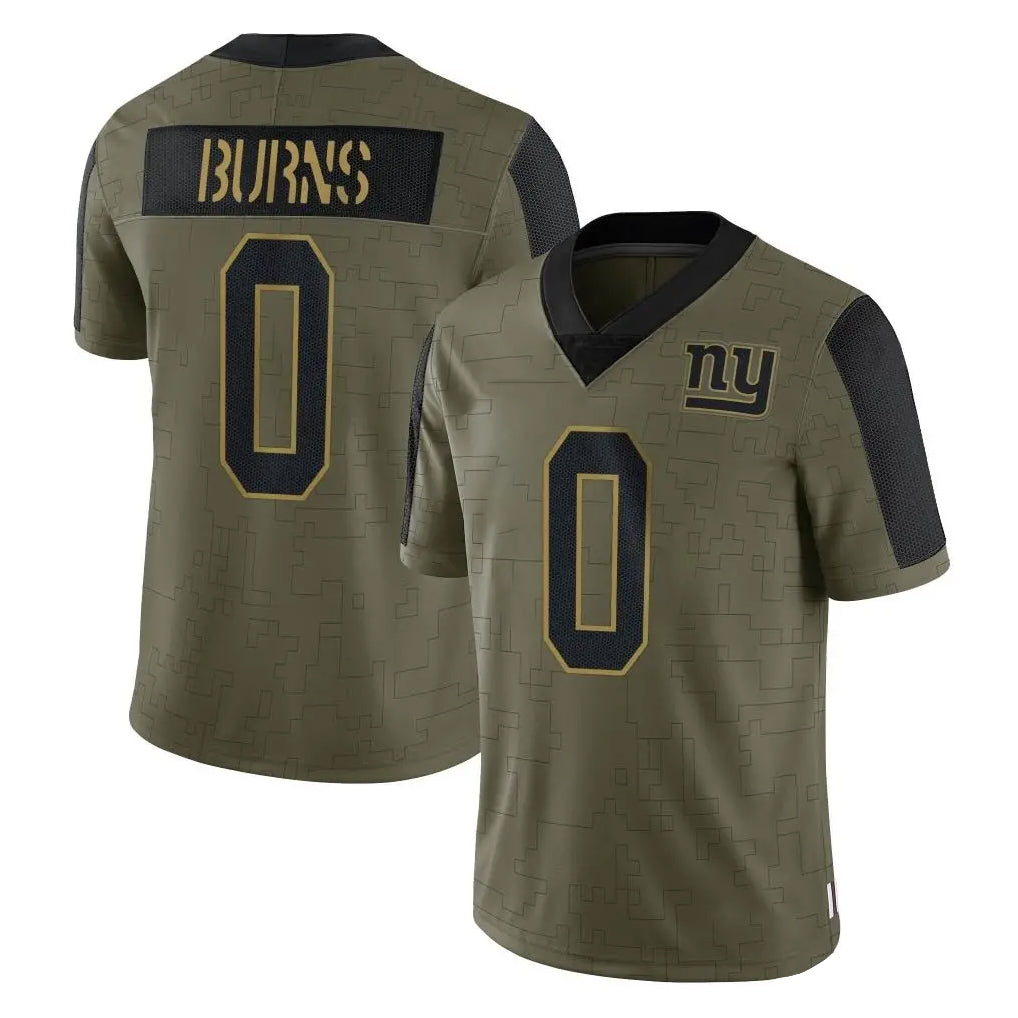 Fenge NY.Giants #0 Brian Burns Player Olive Salute To Service Limited Game Stitched Jerseys