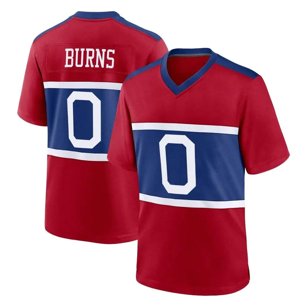 Fenge NY.Giants #0 Brian Burns Player Red Century Home Game Stitched Jerseys