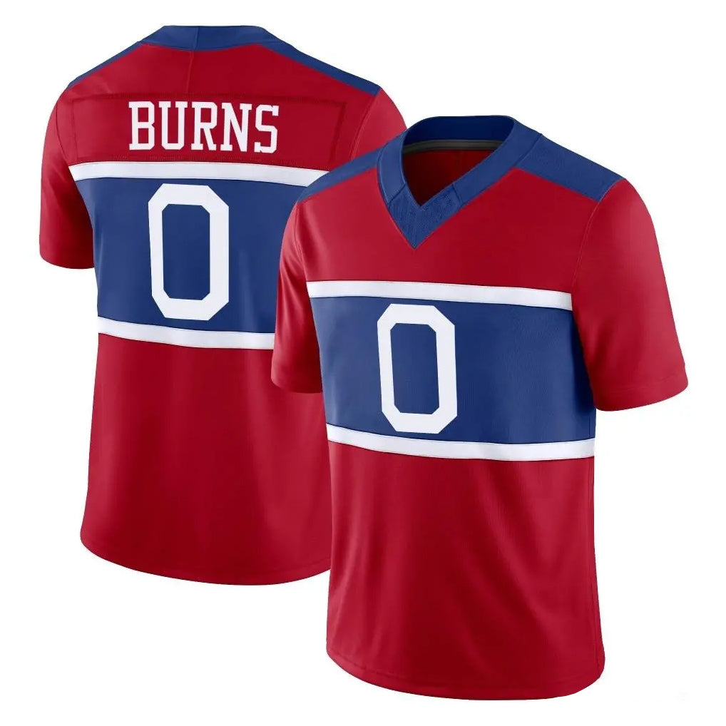 Fenge NY.Giants #0 Brian Burns Player Red Century Vapor F.U.S.E. Home Game Stitched Jerseys