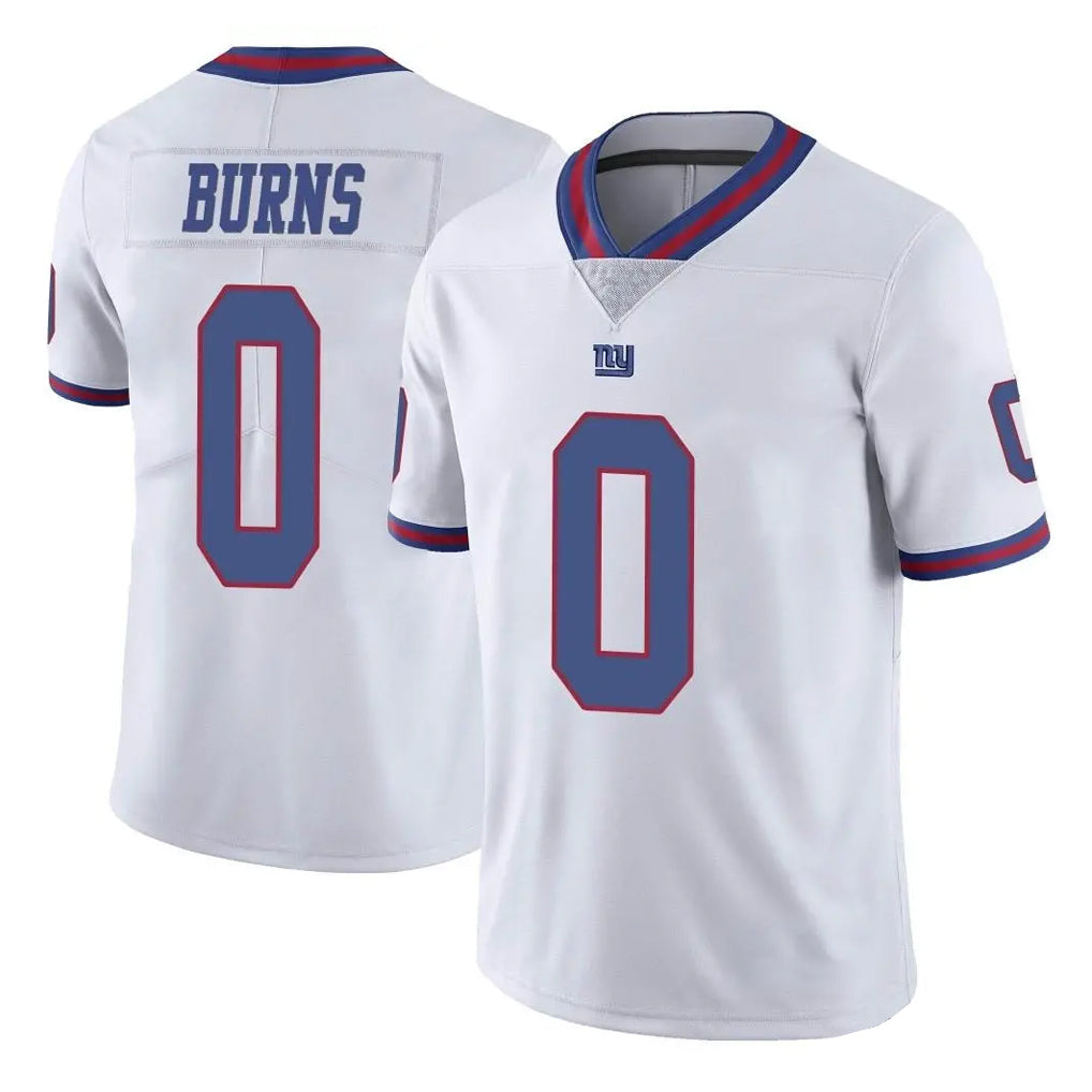 Fenge NY.Giants #0 Brian Burns Player White Color Rush Home Game Stitched Jerseys