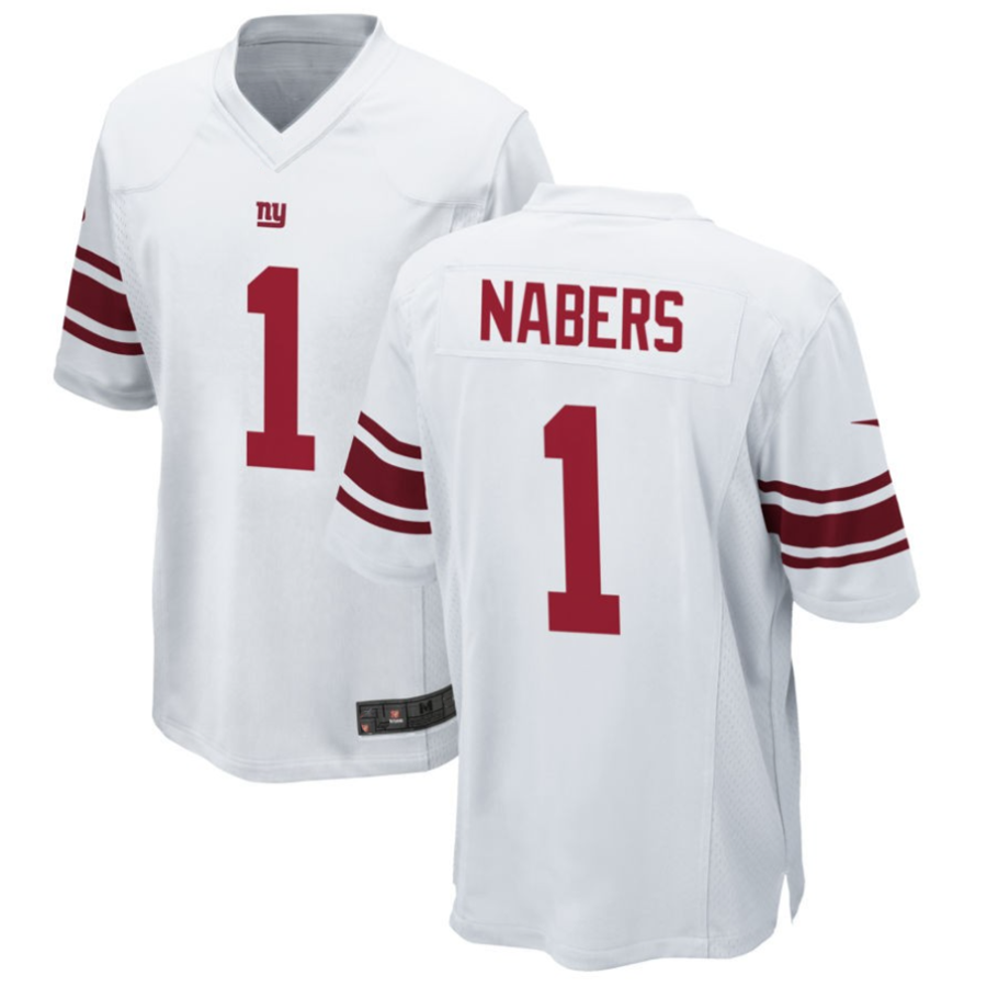 Fenge NY.Giants #1 Malik Nabers Player White Game Stitched Jerseys