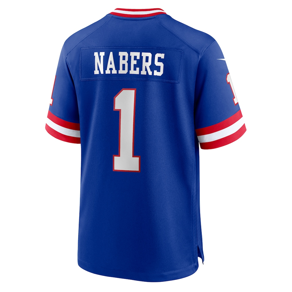 Fenge NY.Giants #1 Malik Nabers Royal Game Player Stitched Jerseys