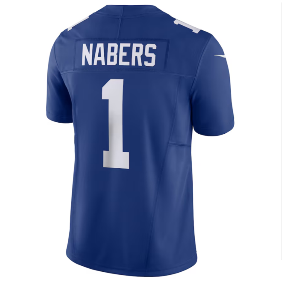 Fenge NY.Giants #1 Malik Nabers Royal Vapor F.U.S.E. Limited American Stitched Stitched Jerseys